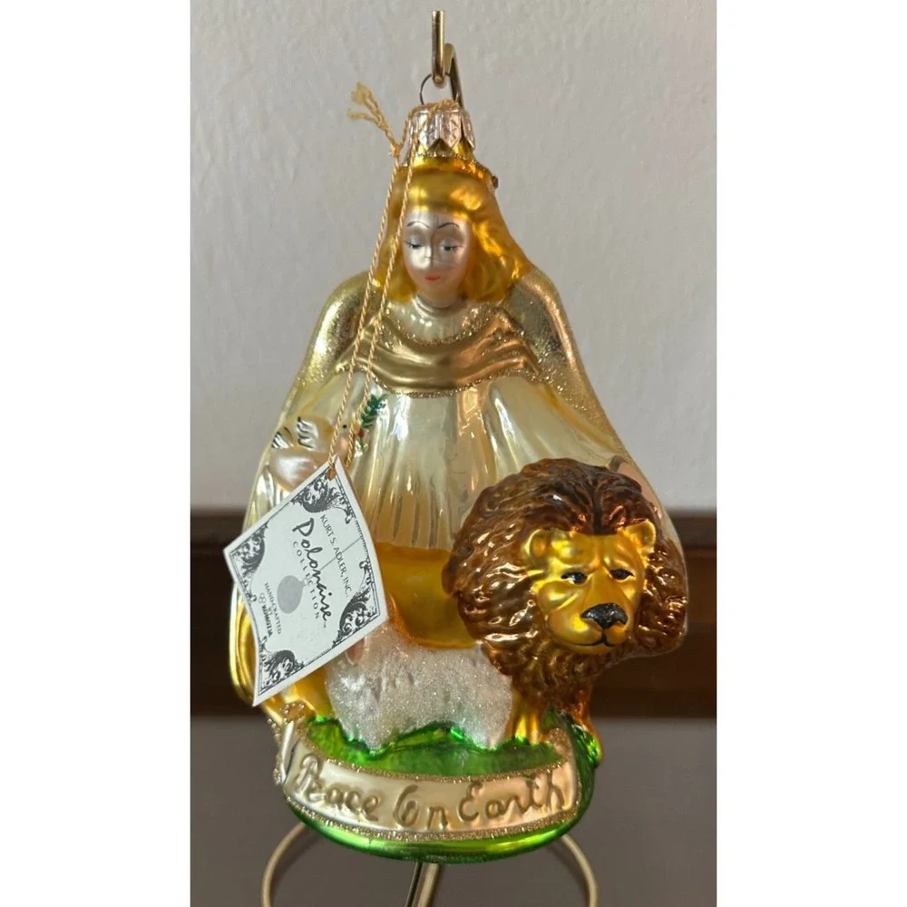 Polonaise‎ Collection Kurt S. Adler Peace Angel Glass Ornament Peace On Earth